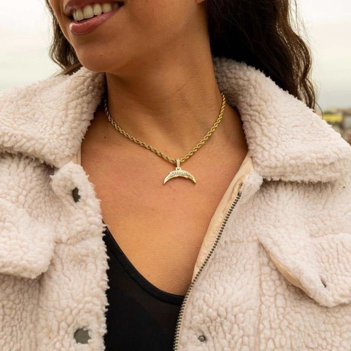 Los Angeles Chargers Official NFL Micro Logo Pendant - Yellow Gold
