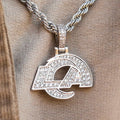 Los Angeles Rams Official NFL Micro Logo Pendant - White Gold