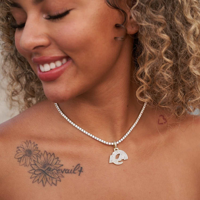 Los Angeles Rams Official NFL Micro Logo Pendant - Yellow Gold