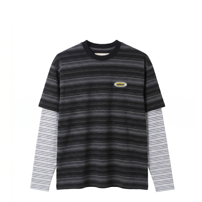 Metalwood Double Layer Striped T-Shirt