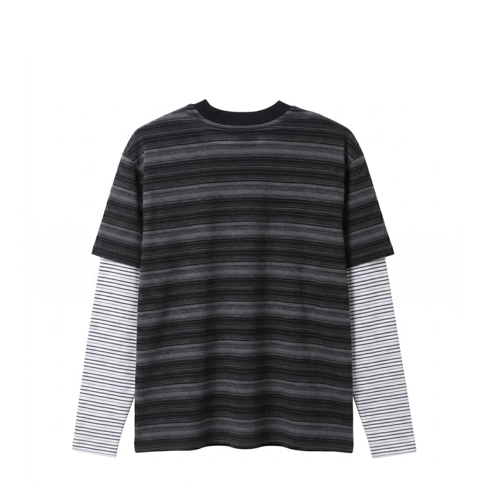 Metalwood Double Layer Striped T-Shirt