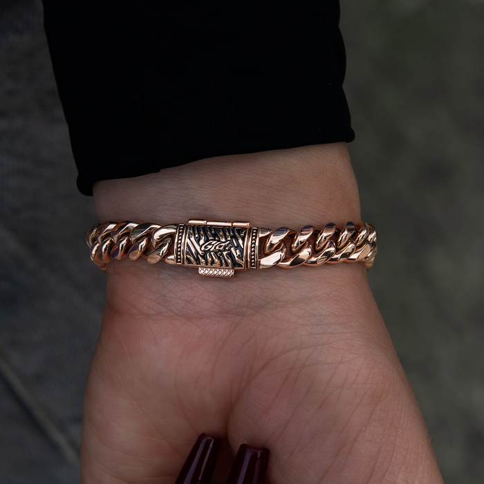 Miami Cuban Link Bracelet in Rose Gold- 8mm
