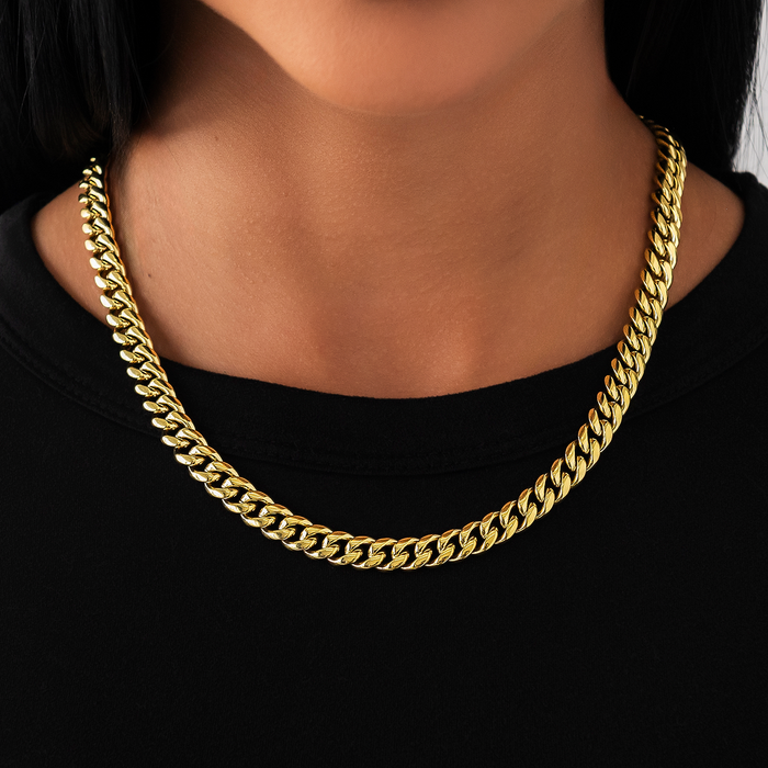 Miami Cuban Link Necklace in Yellow Gold - 8mm