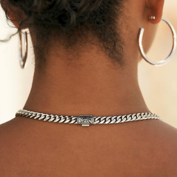 Miami Cuban Necklace + Bracelet Bundle in White Gold- 8mm