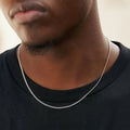 Micro Cuban Chain in White Gold - 2mm