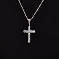 Micro Diamond Cross in White Gold