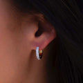 Micro Double Row Huggie Earrings In Yellow Gold - The GLD Shop