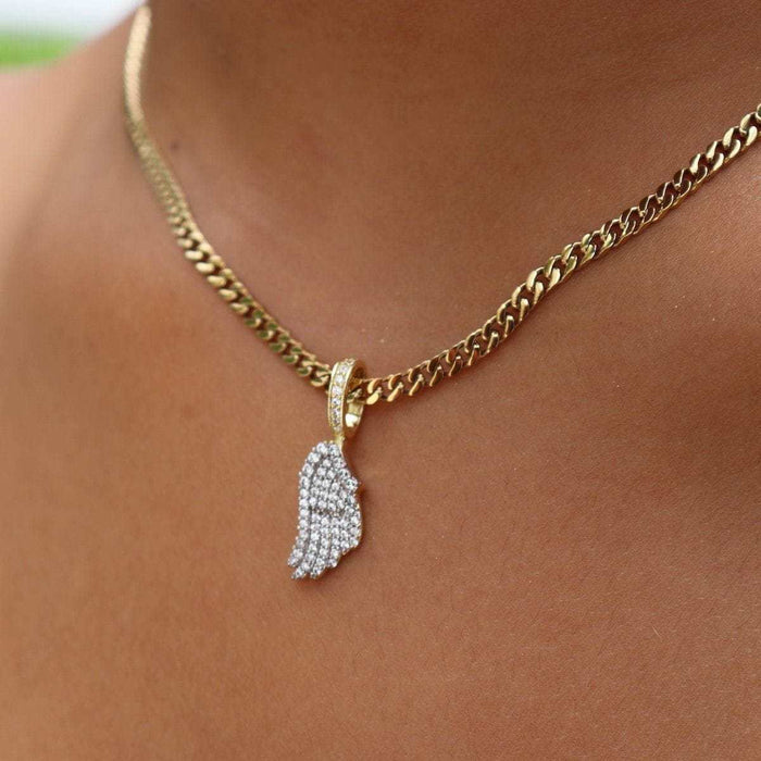 Micro Angel Wing Pendant - The GLD Shop