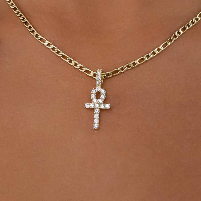 Micro Ankh Cross in Yellow Gold - The GLD Shop