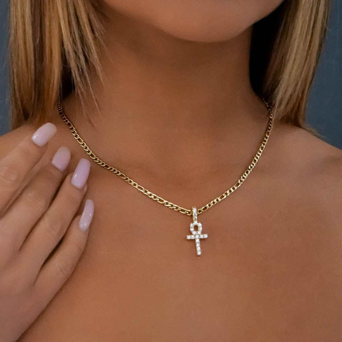 Micro Ankh Cross in Yellow Gold - The GLD Shop