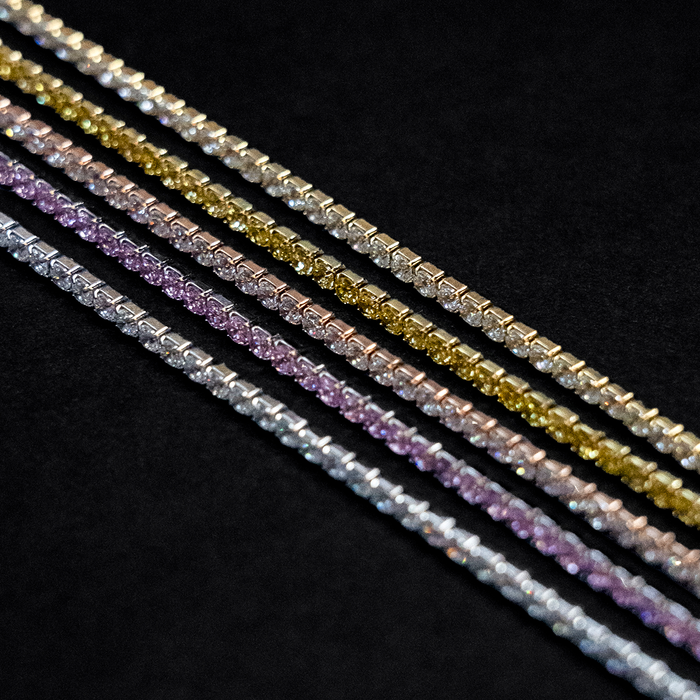 Micro Tennis Chain in Yellow Gold