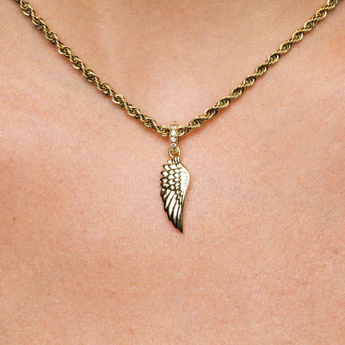Micro Wing Pendant in Yellow Gold - The GLD Shop