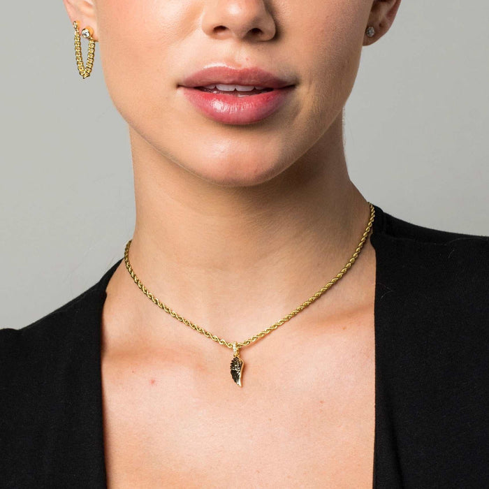 Micro Wing Pendant in Yellow Gold - The GLD Shop