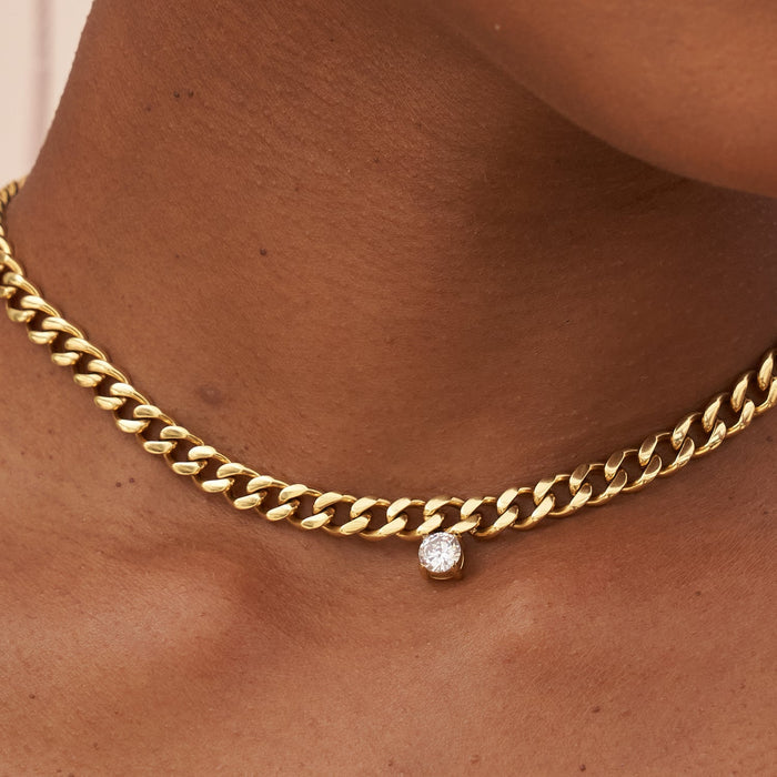 Mini Curb Chain Necklace