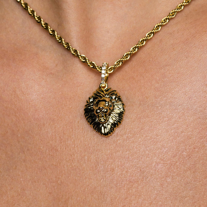 Mini Lion Pendant in Yellow Gold - The GLD Shop