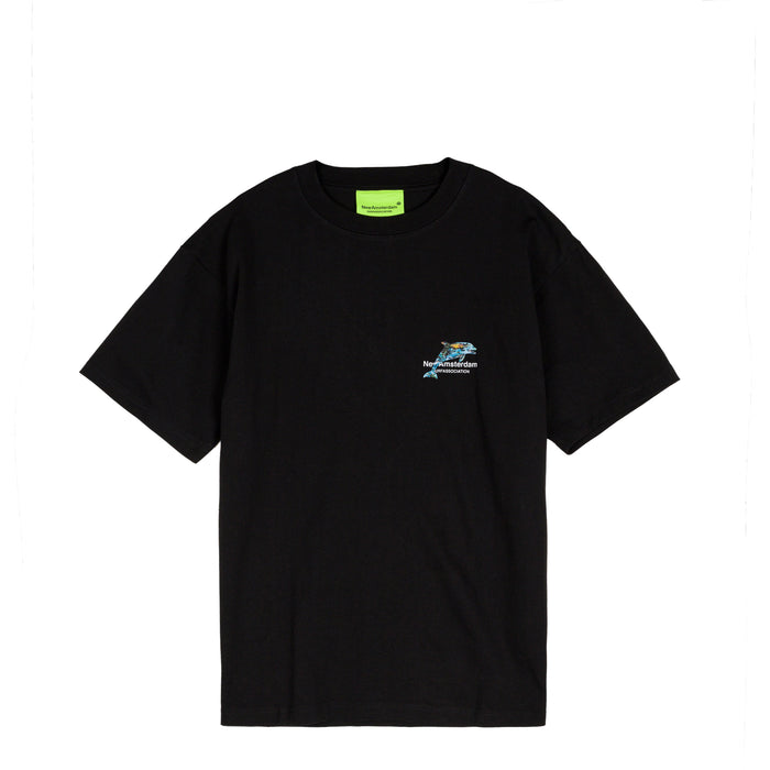 New Amsterdam Surf Association Dolphin Tee (Black)