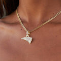 New England Patriots Official NFL Micro Logo Pendant - Yellow Gold