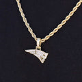 New England Patriots Official NFL Micro Logo Pendant - Yellow Gold