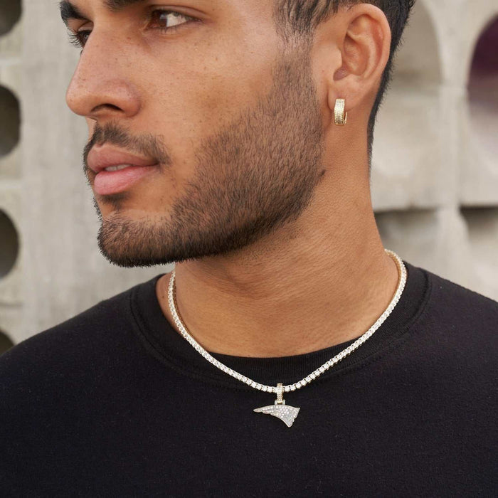 New England Patriots Official NFL Micro Logo Pendant - Yellow Gold