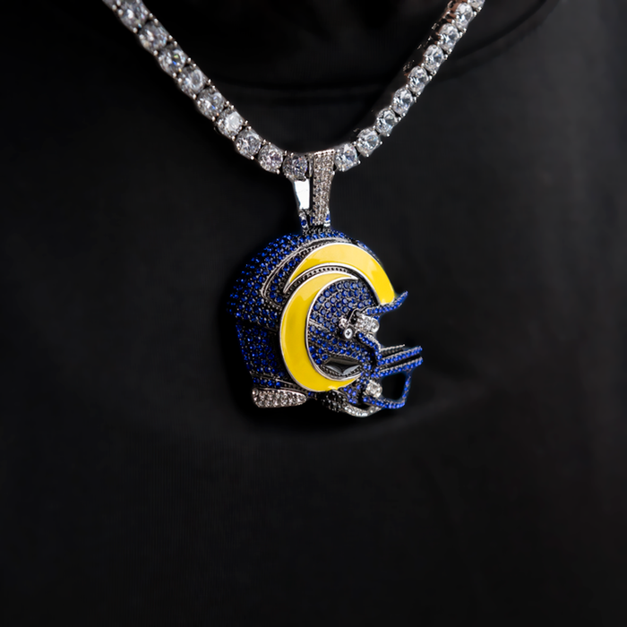 Official NFL 2025 Edition Los Angeles Rams Helmet Pendant