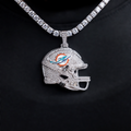 Official NFL 2025 Edition Miami Dolphins Helmet Pendant