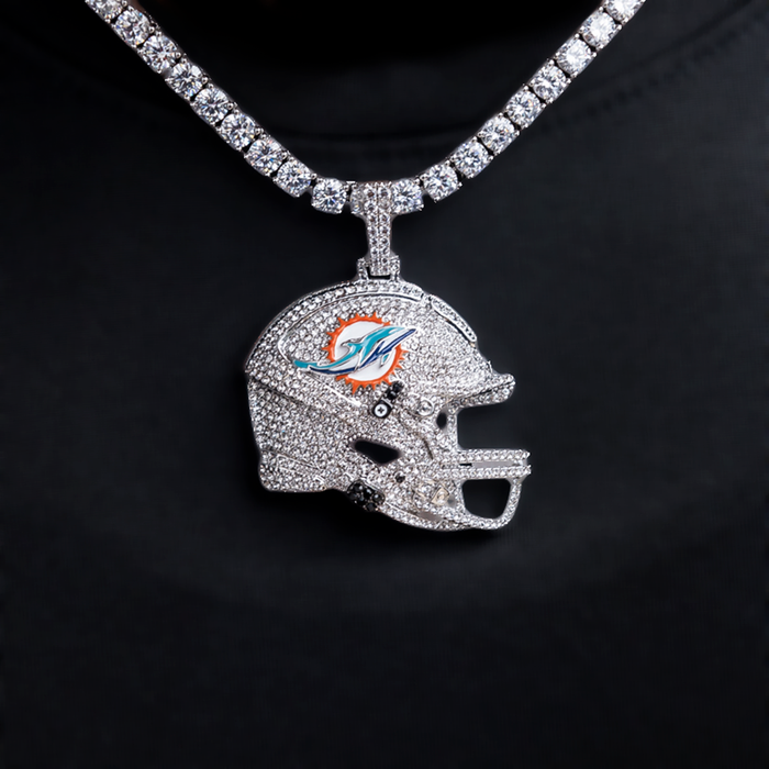 Official NFL 2025 Edition Miami Dolphins Helmet Pendant