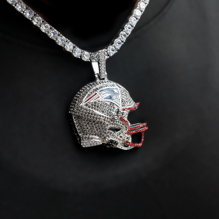 Official NFL 2025 Edition New England Patriots Helmet Pendant
