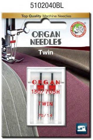 Organ Twin Needle Size 1.4 70/10 2 Pack - Maple Leaf Quilting Company Ltd.