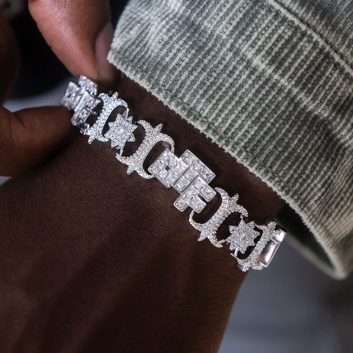 OTF Baguette Infinity Bracelet- 17mm