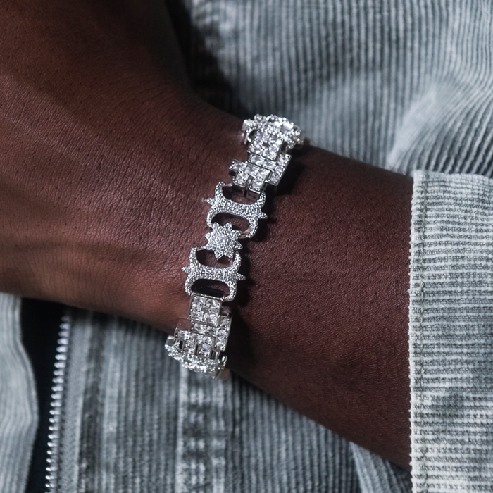 OTF Baguette Infinity Bracelet- 17mm