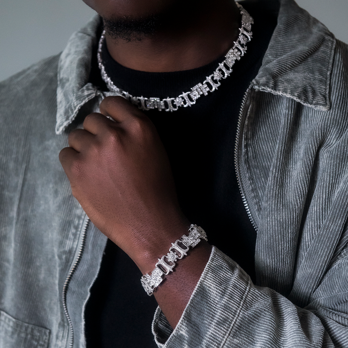 OTF Baguette Infinity Bracelet- 17mm