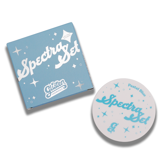 Pastel Blue Spectra Set - Colourful Pressed Powder - Glisten Cosmetics
