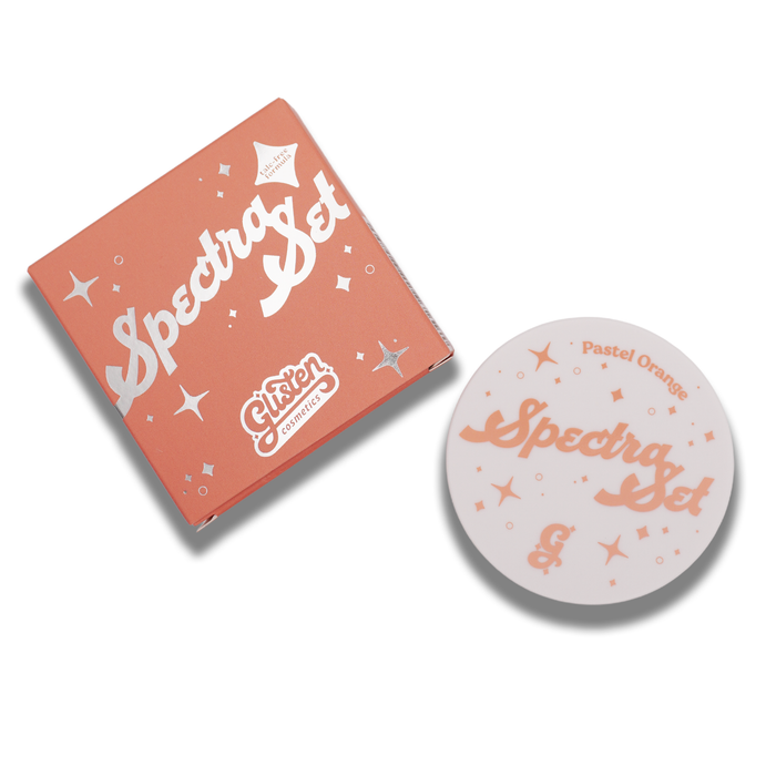 Pastel Orange Spectra Set - Colourful Pressed Powder - Glisten Cosmetics