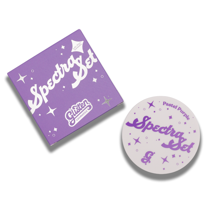 Pastel Purple Spectra Set - Colourful Pressed Powder - Glisten Cosmetics