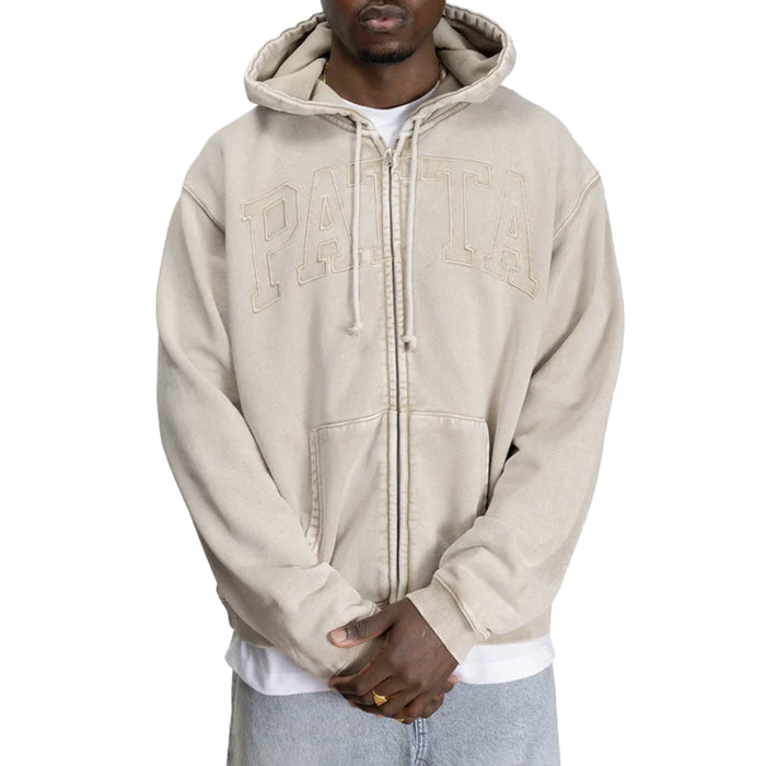 Patta Loopback Logo Zip Hooded Sweater