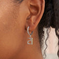 Pave Custom Numbers Earrings