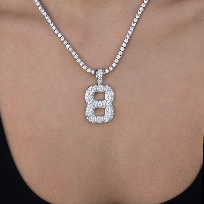14k White Gold / 8