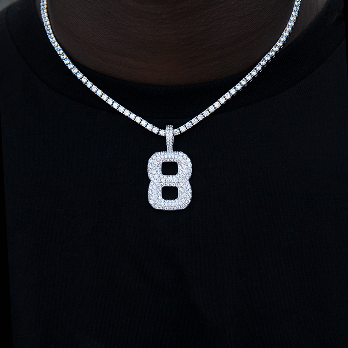 14k White Gold / 8