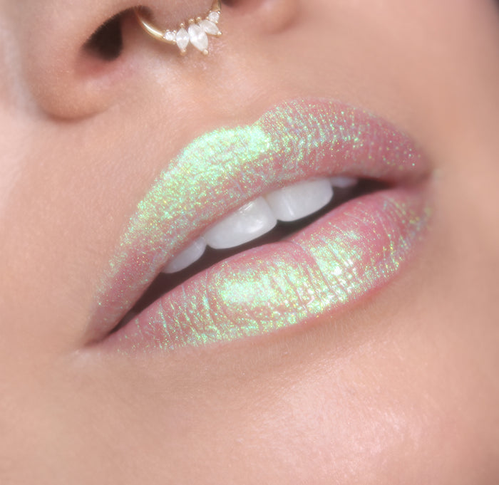 Pluto Chroma Gloss (Turquoise/Pink) - Multichrome Lip Gloss - Glisten Cosmetics