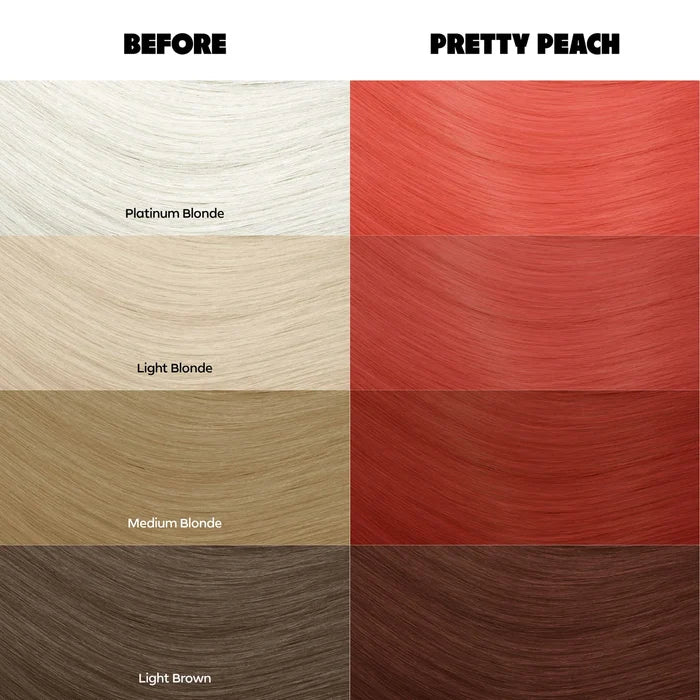 Pretty Peach (True Peach) - Semi-Permanent Hair Dye - Crazy Color
