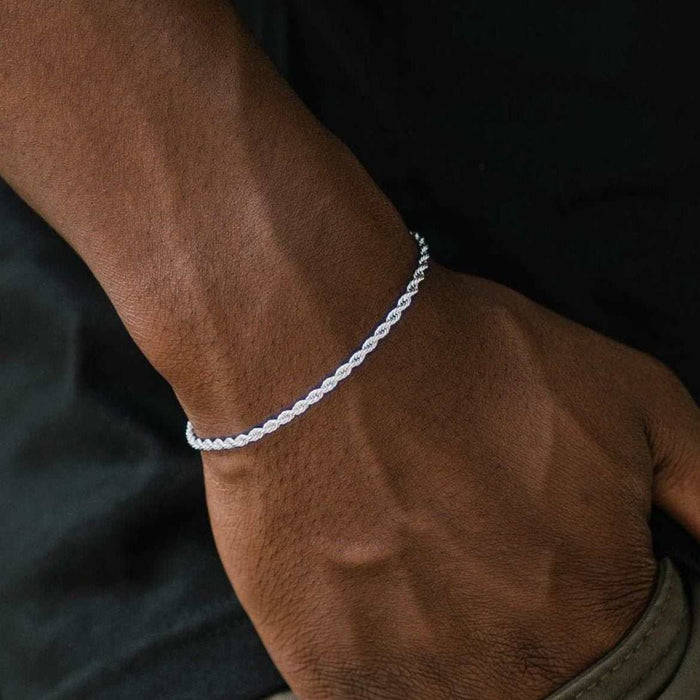 Rope Bracelet in White Gold - 2mm - The GLD Shop