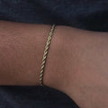 Rope Bracelet in Yellow Gold - 2mm - The GLD Shop