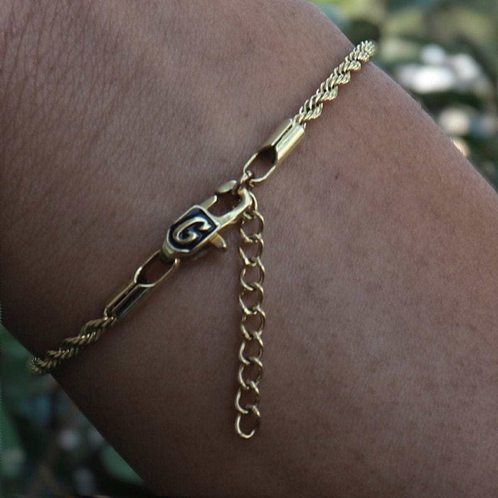 Rope Bracelet in Yellow Gold - 2mm - The GLD Shop