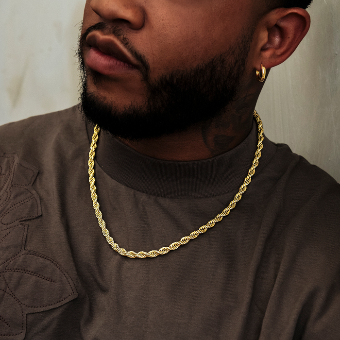 Rope Chain in Yellow Gold- 6mm