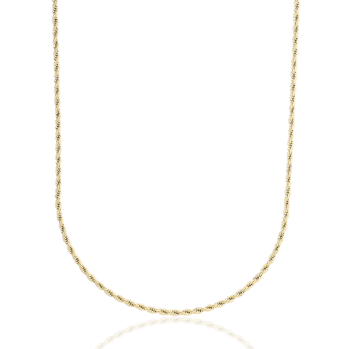 Rope Necklace in Yellow Gold - 2mm