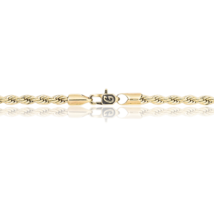Rope Necklace in Yellow Gold - 4mm