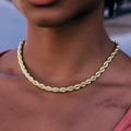 Rope Necklace in Yellow Gold- 6mm