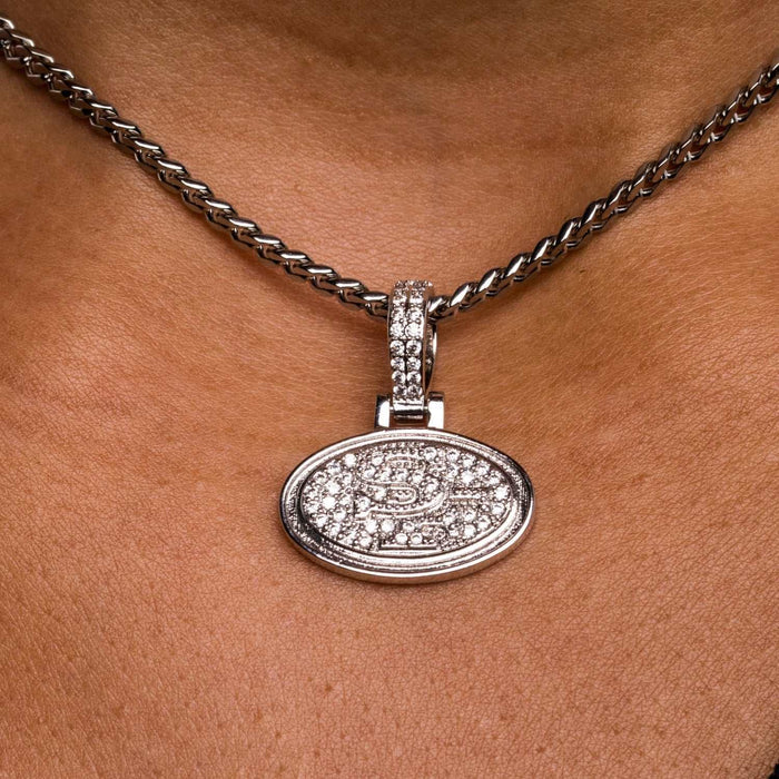 San Francisco 49ers Official NFL Micro Logo Pendant - White Gold