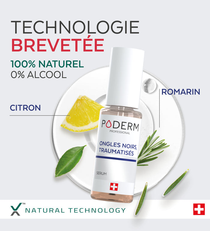 Résultats avant-après du sérum ongle noir traumatisé Poderm efficacité prouvée