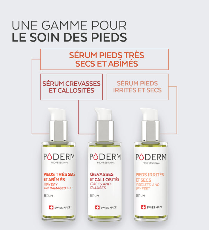 Sérum pieds très secs Poderm en situation lifestyle